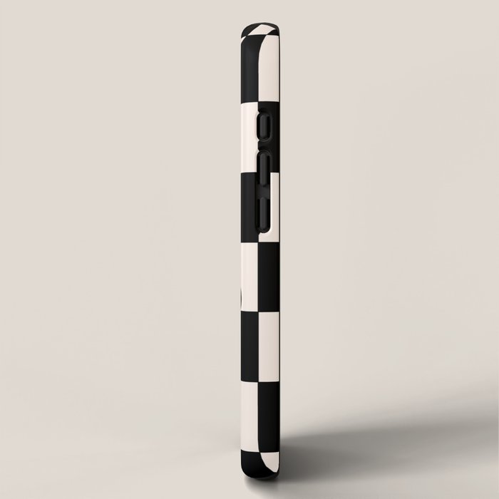 Mid century modern geometric black and white pattern iPhone Case Gallery Image 2