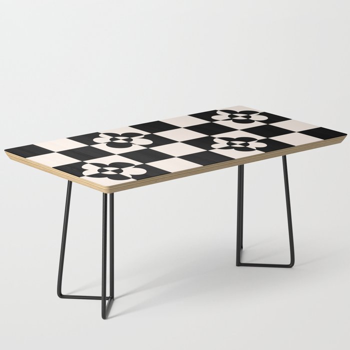Mid century modern geometric black and white pattern Coffee Table Gallery Image 1