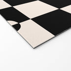 Mid century modern geometric black and white pattern Welcome Mat Gallery Image 2