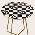 Mid century modern geometric black and white pattern Side Table Gallery Image 2