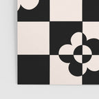 Mid century modern geometric black and white pattern Poster Gallery Image 3