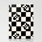 Mid century modern geometric black and white pattern Stationery Card Gallery Image 2