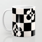 Mid century modern geometric black and white pattern Coffee Mug Gallery Image 3