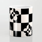 Mid century modern geometric black and white pattern Coffee Mug Gallery Image 4