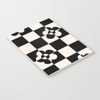Mid century modern geometric black and white pattern Notebook Gallery Image 3