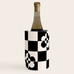 Mid century modern geometric black and white pattern Wine Chiller Gallery Image 2