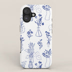 Simple Still Life with Flowers and Vases iPhone Case Gallery Image 1