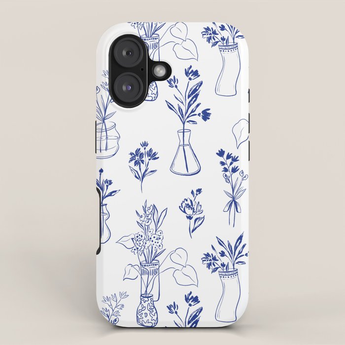 Simple Still Life with Flowers and Vases iPhone Case Gallery Image 1
