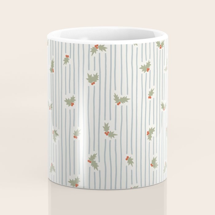 Holly Stripe Coffee Mug Gallery Image 4