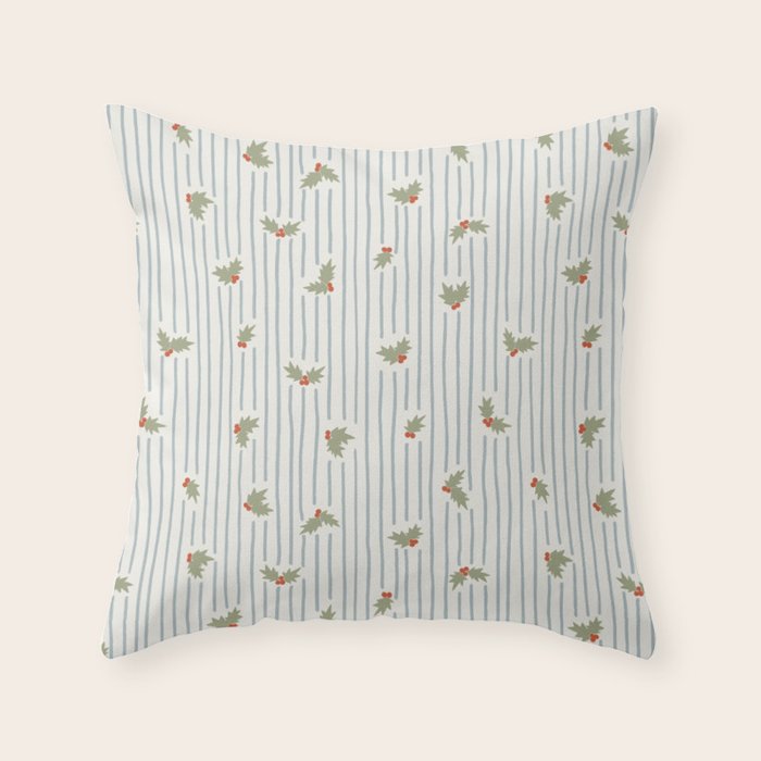 Holly Stripe Throw Pillow Gallery Image 2
