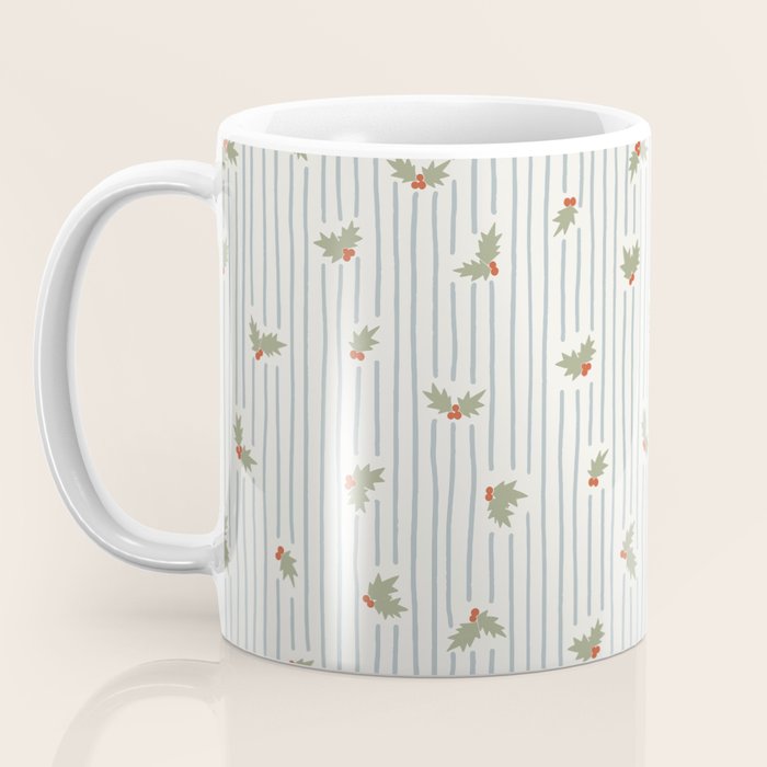 Holly Stripe Coffee Mug Gallery Image 3