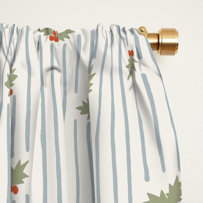 Holly Stripe Window Curtain Gallery Image 2