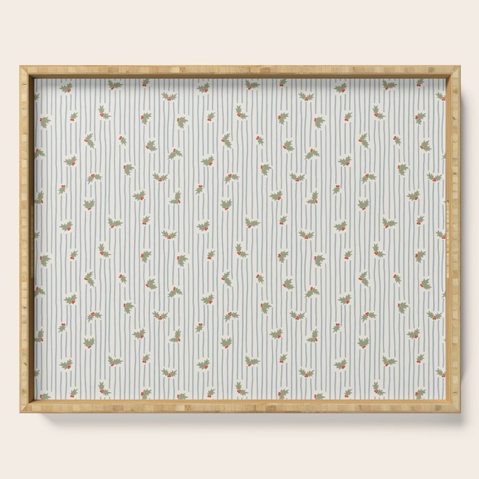 Holly Stripe Serving Tray Gallery Image 1