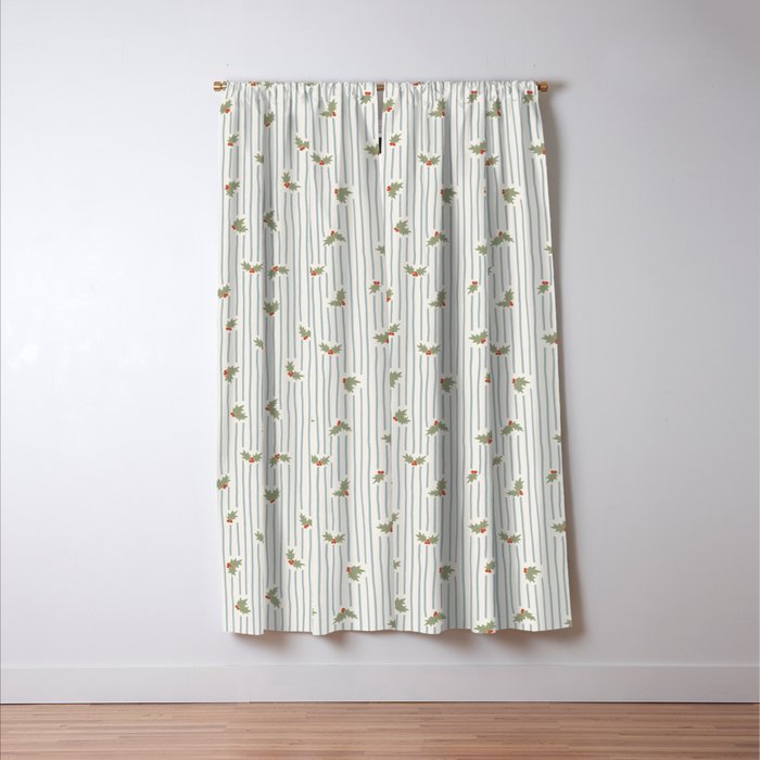 Holly Stripe Window Curtain Gallery Image 3