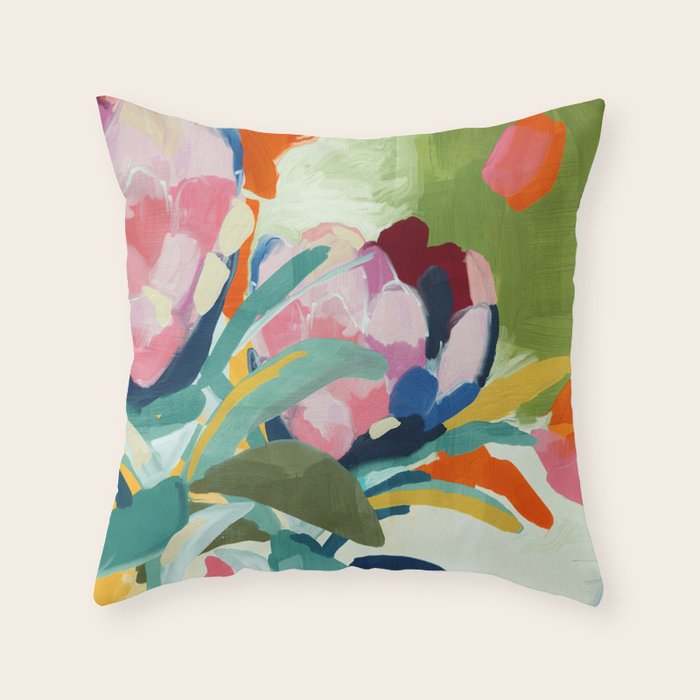 floral blossom Throw Pillow Gallery Image 1
