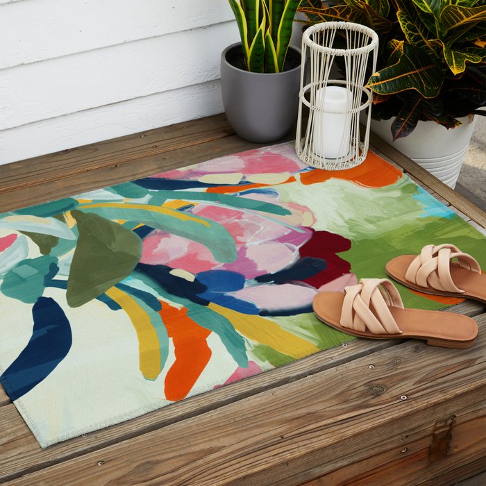 floral blossom Outdoor Rug Gallery Image 2