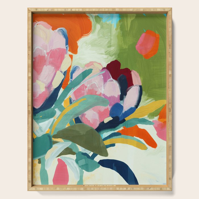 floral blossom Serving Tray Gallery Image 1