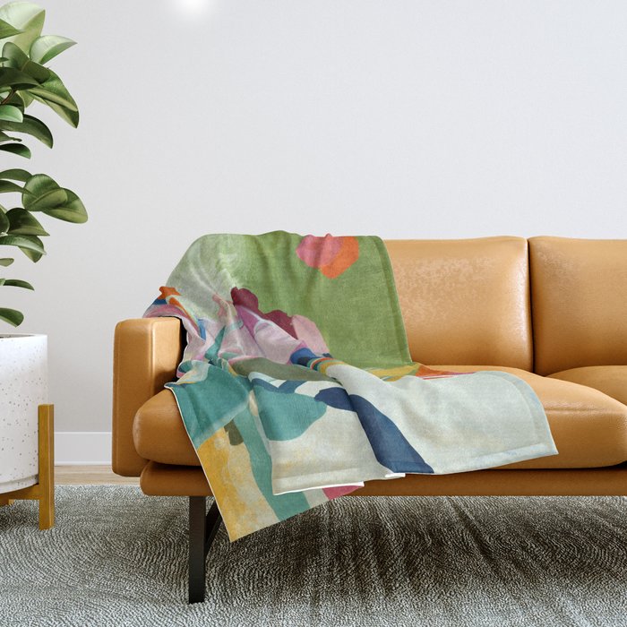 floral blossom Throw Blanket Gallery Image 1