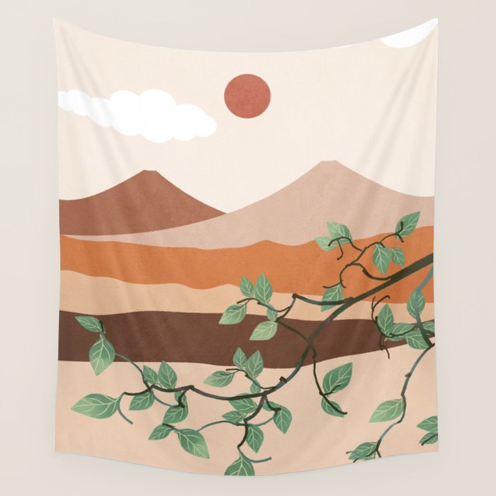 Breeze over the landscape 01 Wall Tapestry Gallery Image 1