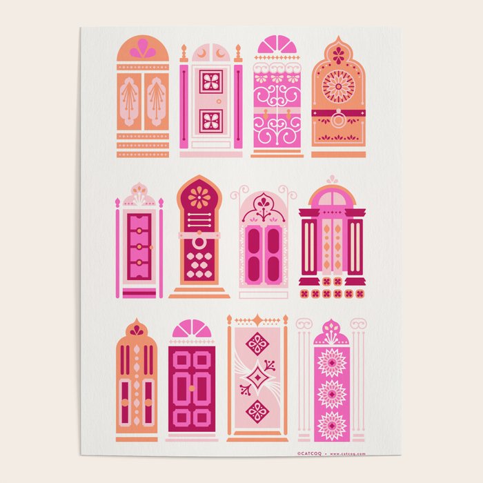 Moroccan Doors - Peach Palette Poster Gallery Image 1