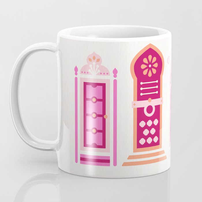 Moroccan Doors - Peach Palette Coffee Mug Gallery Image 3