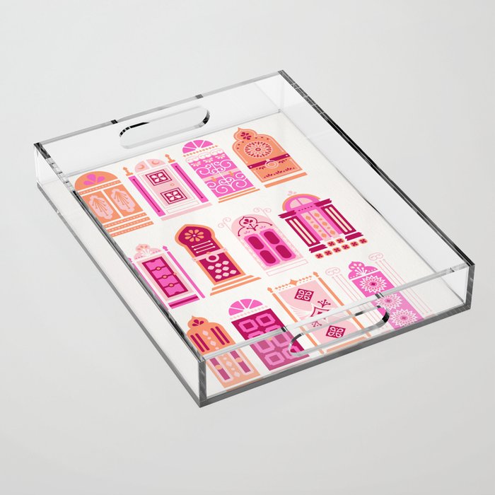 Moroccan Doors - Peach Palette Acrylic Tray Gallery Image 1