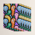 Colorful melted happy face pattern Wrapping Paper Gallery Image 3