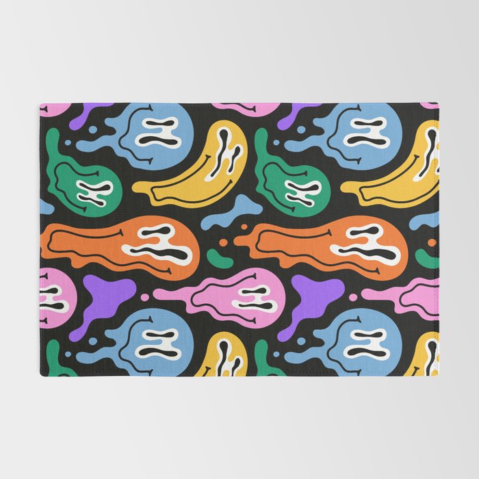 Colorful melted happy face pattern Rug Gallery Image 2