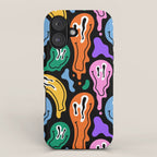 Colorful melted happy face pattern iPhone Case Gallery Image 1