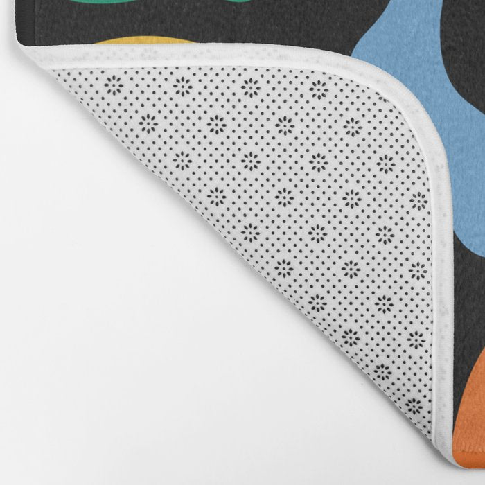 Colorful melted happy face pattern Bath Mat Gallery Image 2