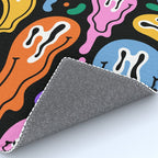 Colorful melted happy face pattern Rug Gallery Image 4