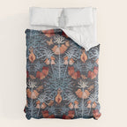 Poisonous flowers blue Damask Duvet Cover Gallery Image 6