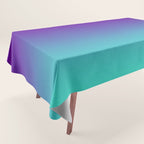 Violet Purple and Turquoise Ombre Tablecloth Gallery Image 1