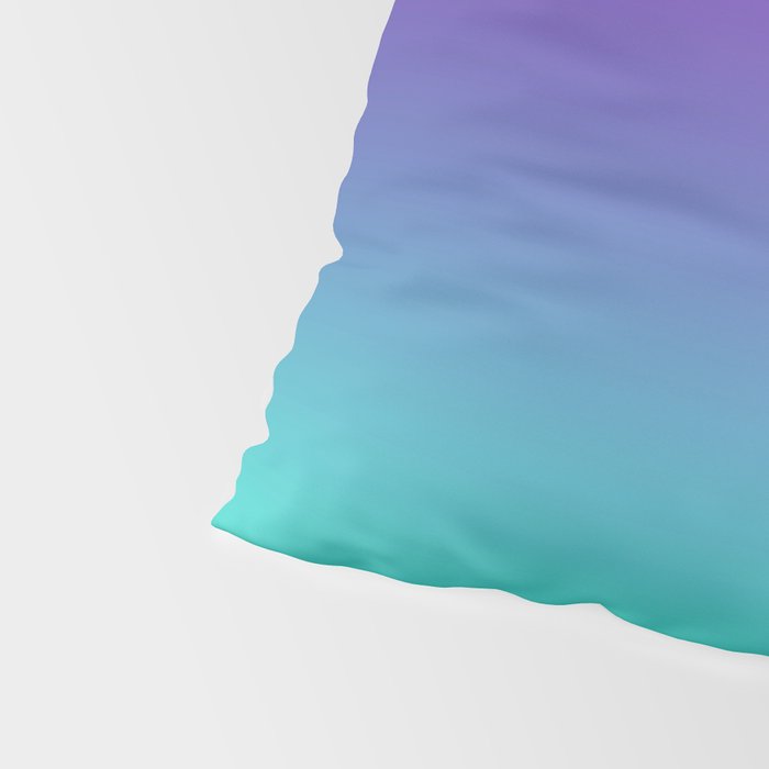 Violet Purple and Turquoise Ombre Pillow Sham Gallery Image 4