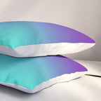 Violet Purple and Turquoise Ombre Pillow Sham Gallery Image 3