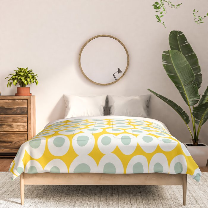 Wonderful bold dots yellow and mint Comforter Gallery Image 3
