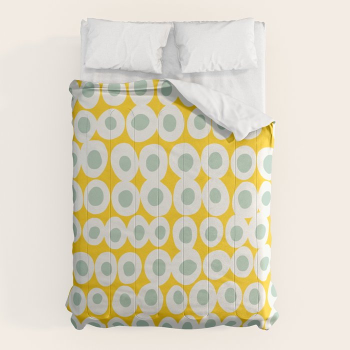 Wonderful bold dots yellow and mint Comforter Gallery Image 1