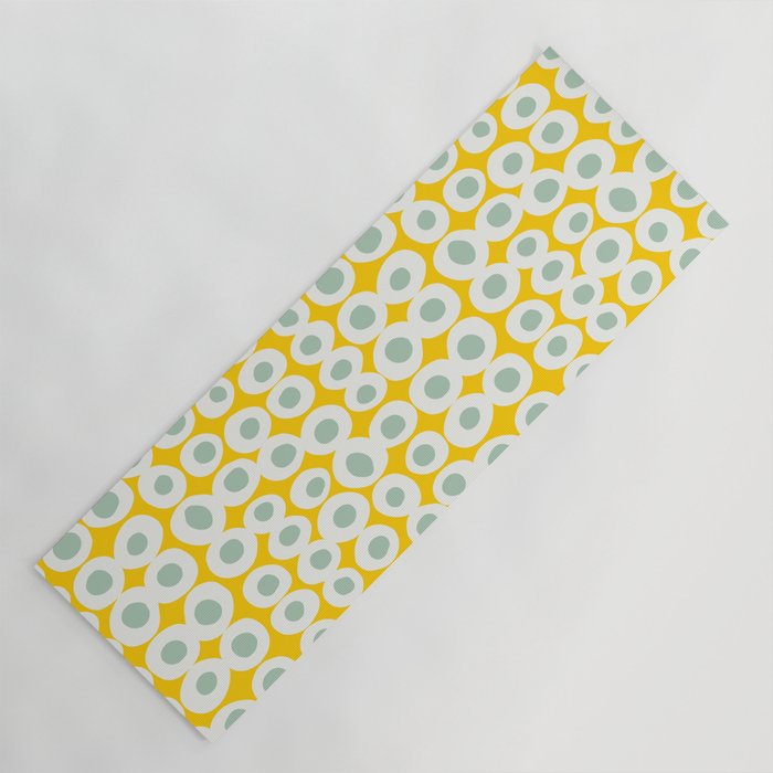 Wonderful bold dots yellow and mint Yoga Mat Gallery Image 1
