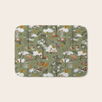 Baby animals in the leafy forest G Bath Mat Gallery Image 1