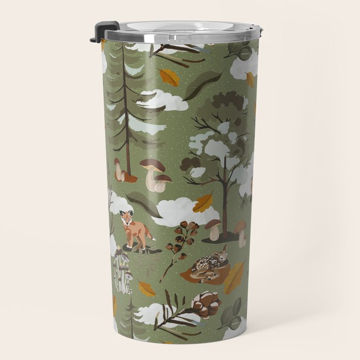Baby animals in the leafy forest G Travel Mug Gallery Image 3