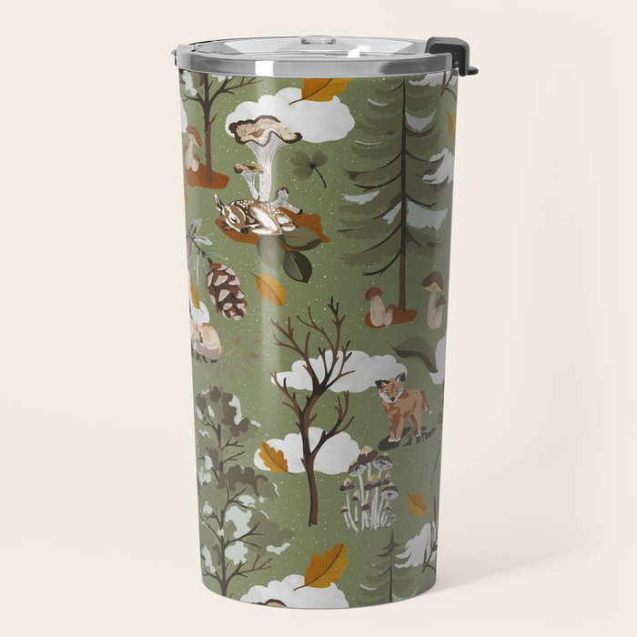 Baby animals in the leafy forest G Travel Mug Gallery Image 2