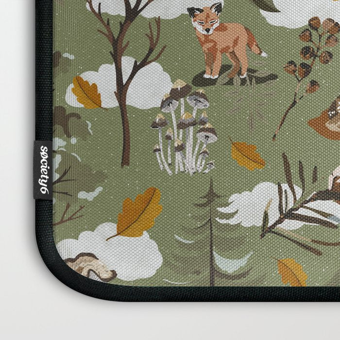 Baby animals in the leafy forest G Laptop Sleeve Gallery Image 3