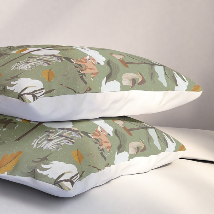 Baby animals in the leafy forest G Pillow Sham Gallery Image 3