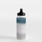 Lullaby Waves I - Dark Teal Blue White Pink Light Blue Modern Art, Ocean Waves Diptych Nursery Beach Water Bottle Gallery Image 3