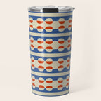 Dots and Lines - Blue and Red Travel Mug Gallery Image 1