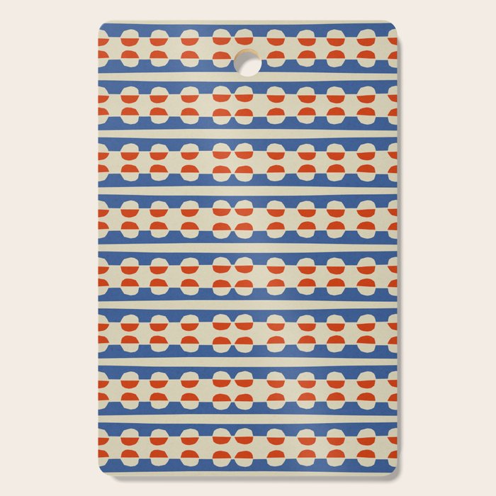 Dots and Lines - Blue and Red Cutting Board Gallery Image 1