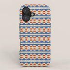 Dots and Lines - Blue and Red iPhone Case Gallery Image 1