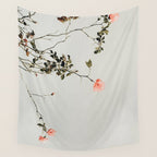 Pink Wild Roses - Minimal Flower Photography by Ingrid Beddoes Wall Tapestry Gallery Image 4