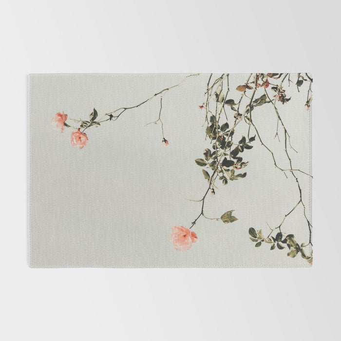 Pink Wild Roses - Minimal Flower Photography by Ingrid Beddoes Rug Gallery Image 2