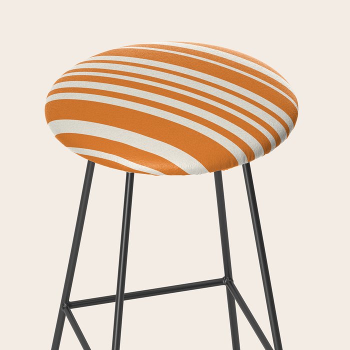 Classic Stripes XLVI - Retro Orange Stool Gallery Image 2
